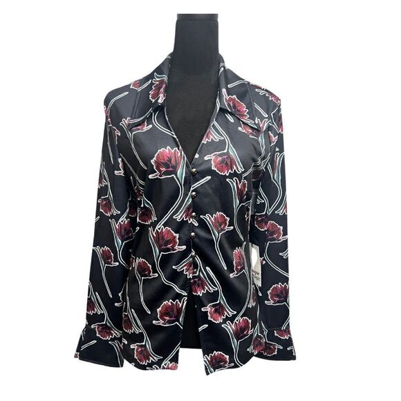 Unique Vintage  Scattered Stem Floral Top - Picture 2 of 12